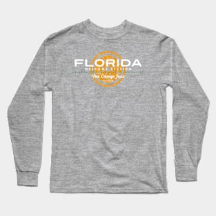 Florida Vintage Welcome Station - Orange Long Sleeve T-Shirt
